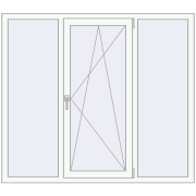 REHAU Euro 70 1615x1425 мм Білий (RAL 9016) з двох сторін