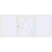 REHAU Euro 60 3000x1300 мм Білий (RAL 9016) з двох сторін