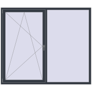 REHAU SYNEGO MD 2000x1700 мм ANTHRACITE_GREY_STRUKTURAL з двох сторін REHAU SYNEGO MD 2000x1700 мм ANTHRACITE_GREY_STRUKTURAL з двох сторін