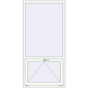 REHAU Euro 70 900x1850 мм Білий (RAL 9016) з двох сторін