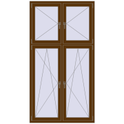 REHAU SYNEGO MD 1200x2250 мм WALNUT з двох сторін