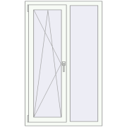 REHAU Euro 60 900x1450 мм Білий (RAL 9016) з двох сторін