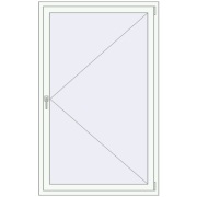 REHAU Euro 70 1100x1770 мм Білий (RAL 9016) з двох сторін