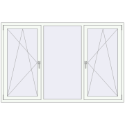 REHAU Euro 70 2030x1320 мм Білий (RAL 9016) з двох сторін