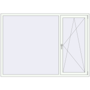 REHAU Euro 70 2100x1500 мм Білий (RAL 9016) з двох сторін REHAU Euro 70 2100x1500 мм Білий (RAL 9016) з двох сторін