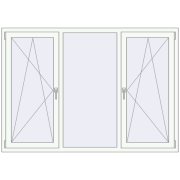 REHAU Euro 60 1860x1320 мм Білий (RAL 9016) з двох сторін