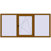 REHAU Euro 60 2190x1030 мм GOLDEN OAK з двох сторін