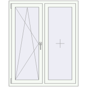 REHAU Brillant-Design 1100x1350 мм Білий (RAL 9016) з двох сторін REHAU Brillant-Design 1100x1350 мм Білий (RAL 9016) з двох сторін