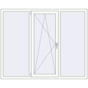 REHAU Euro 70 1760x1430 мм Білий (RAL 9016) з двох сторін
