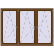 REHAU Euro 70 2000x1400 мм WALNUT з двох сторін REHAU Euro 70 2000x1400 мм WALNUT з двох сторін