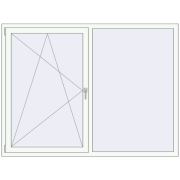 REHAU Euro 70 1880x1410 мм Білий (RAL 9016) з двох сторін