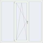 Вікна 1800x1800 мм REHAU SYNEGO MD RAL 9016 Traffic white з двох сторін