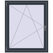 Вікна 1000x1200 мм REHAU Euro 60 ANTHRACITE_GREY_STRUKTURAL з двох сторін