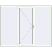 REHAU Euro 60 2000x1600 мм Білий (RAL 9016) з двох сторін REHAU Euro 60 2000x1600 мм Білий (RAL 9016) з двох сторін