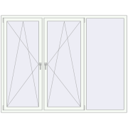 REHAU Euro 70 2200x1700 мм Білий (RAL 9016) з двох сторін