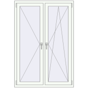 REHAU Euro 60 1130x1610 мм Білий (RAL 9016) з двох сторін