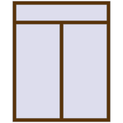 REHAU Euro 70 1375x1700 мм WALNUT з двох сторін