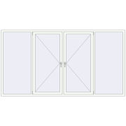 Вікна 3000x1600 мм REHAU Euro 60 Білий (RAL 9016) з двох сторін