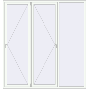 REHAU Euro 60 2170x2300 мм Білий (RAL 9016) з двох сторін