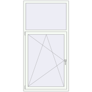 REHAU Euro 60 1000x2000 мм Білий (RAL 9016) з двох сторін REHAU Euro 60 1000x2000 мм Білий (RAL 9016) з двох сторін