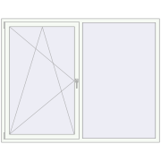 REHAU Euro 70 1980x1550 мм Білий (RAL 9016) з двох сторін