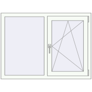 REHAU Euro 70 1195x875 мм Білий (RAL 9016) з двох сторін