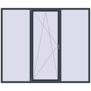 REHAU Euro 60 2500x2100 мм ANTHRACITE_GREY_STRUKTURAL з двох сторін