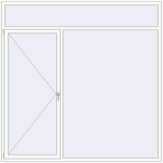 REHAU SYNEGO MD 2400x2400 мм Білий (RAL 9016) з двох сторін