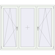 Вікна 1800x1500 мм REHAU Euro 60 Білий (RAL 9016) з двох сторін