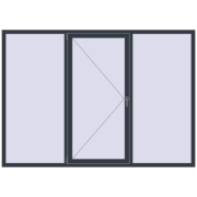 REHAU Euro 60 2400x1700 мм ANTHRACITE_GREY_STRUKTURAL з двох сторін REHAU Euro 60 2400x1700 мм ANTHRACITE_GREY_STRUKTURAL з двох сторін