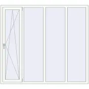 REHAU Euro 60 2000x1800 мм Білий (RAL 9016) з двох сторін REHAU Euro 60 2000x1800 мм Білий (RAL 9016) з двох сторін