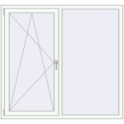 REHAU Euro 60 1550x1450 мм Білий (RAL 9016) з двох сторін