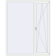 REHAU Brillant-Design 1700x2130 мм Білий (RAL 9016) з двох сторін