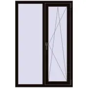 REHAU Euro 60 1000x1500 мм BLACK_BROWN з двох сторін