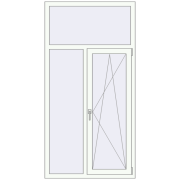 REHAU Euro 60 1000x1950 мм Білий (RAL 9016) з двох сторін