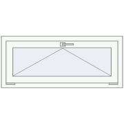 REHAU Euro 60 1060x450 мм Білий (RAL 9016) з двох сторін