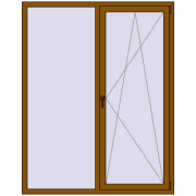 REHAU SYNEGO MD 1500x1900 мм GOLDEN OAK з двох сторін