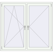 REHAU SYNEGO MD 1530x1390 мм Білий (RAL 9016) з двох сторін REHAU SYNEGO MD 1530x1390 мм Білий (RAL 9016) з двох сторін