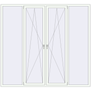 REHAU Euro 60 2500x2300 мм Білий (RAL 9016) з двох сторін REHAU Euro 60 2500x2300 мм Білий (RAL 9016) з двох сторін