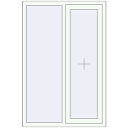 REHAU Euro 70 1002x1500 мм Білий (RAL 9016) з двох сторін REHAU Euro 70 1002x1500 мм Білий (RAL 9016) з двох сторін