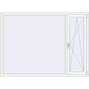 REHAU Euro 60 2000x1452 мм Білий (RAL 9016) з двох сторін