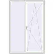 REHAU Euro 70 1460x2200 мм Білий (RAL 9016) з двох сторін