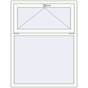 REHAU Euro 70 1000x1300 мм Білий (RAL 9016) з двох сторін