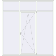 REHAU Brillant-Design 2500x2650 мм Білий (RAL 9016) з двох сторін