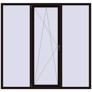 REHAU Euro 60 2100x2000 мм BLACK_BROWN з двох сторін REHAU Euro 60 2100x2000 мм BLACK_BROWN з двох сторін