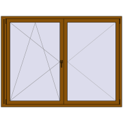 REHAU Euro 70 2000x1500 мм GOLDEN OAK з двох сторін