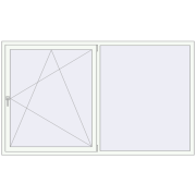 REHAU Euro 70 2333x1380 мм Білий (RAL 9016) з двох сторін REHAU Euro 70 2333x1380 мм Білий (RAL 9016) з двох сторін