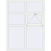 Altest Pony 375 1500x2000 мм RAL 9016 Traffic white з двох сторін