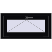 Altest Pony 375 800x400 мм RAL 9005 Jet black з двох сторін