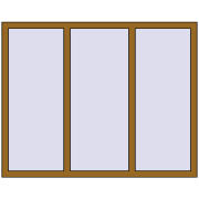 REHAU Euro 60 1560x1240 мм LIGHT_OAK з двох сторін